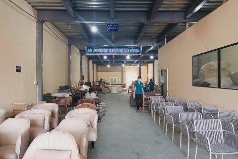 XƯỞNG SẢN XUẤT SOFA GỖ SỒI TẠI BÌNH DƯƠNG